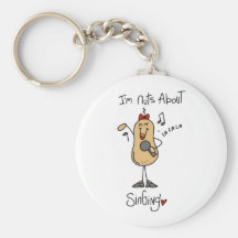 Nuts About Singing T-shirts and Gifts Keychain