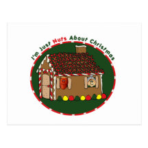Nutty Gingerbread House Post Card