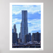 NY By Gehry / 8 Spruce St from the East River A1 Print