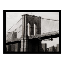 NYC Brooklyn Bridge Closeup Postcards
