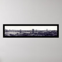 NYC East River Bridges Photo 1909 Print