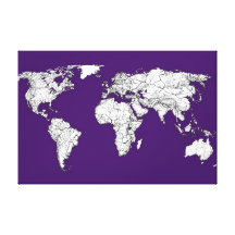 NYC in dark purple Gallery Wrap Canvas