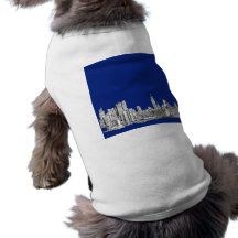 NYC ink royal blue Dog Tee Shirt