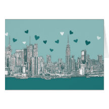 NYC romantic turquoise Card