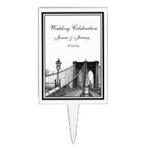 NYC Skyline Brooklyn Bridge #2 Cake Cake Picks