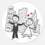 NYC Wedding Round Sticker