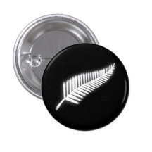 NZ Silver Fern National Emblem Patriotic Button