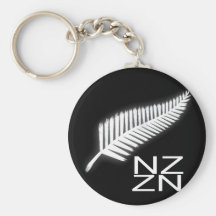 NZ Silver Fern National Emblem Patriotic Keychain