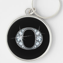 "O" Diamond Bling Keychain