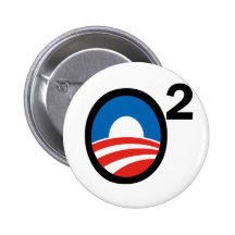 O Squared Obama's Second Term Pinback Button