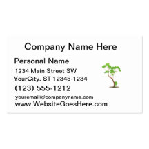 Oak tree abstract single graphic business card template