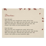 Oak Tree Directions Card Custom Invites
