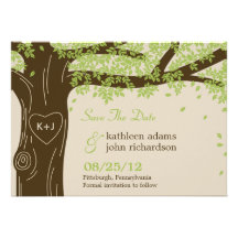 Oak Tree Save The Date Card Custom Invite