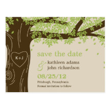Oak Tree Save The Date Postcard