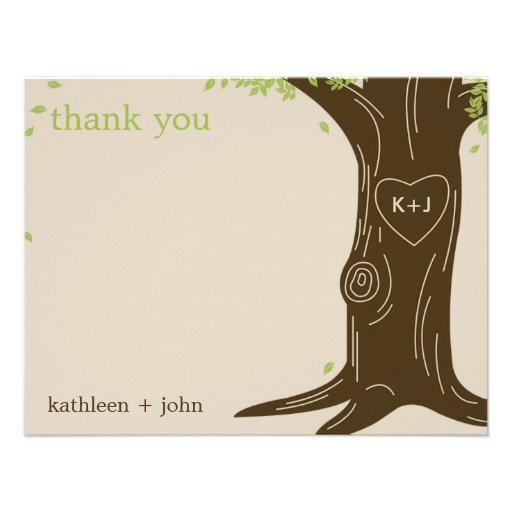 Oak Tree Thank You Card Invitations