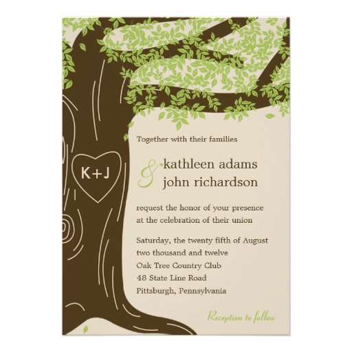 Oak Tree Wedding Invitation