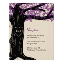 Oak Tree Wedding Reception Card Custom Invitations