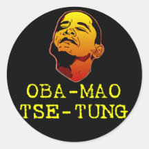 Oba Mao Tse Tung Round Sticker