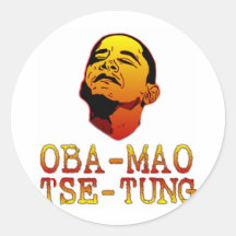 Oba Mao Tse Tung Round Stickers