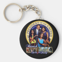 OBAMA-1ST FAMILY-Keychain