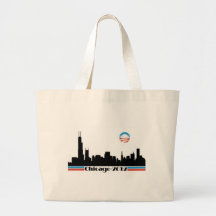 Obama 2012 - Chicago Skyline Canvas Bags