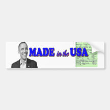 Obama 2012 Made in USA Bumper Stickers