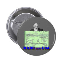 Obama 2012 Made in USA Pinback Buttons