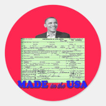 Obama 2012 Made in USA Stickers