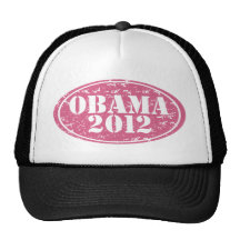 obama 2012 pink faded trucker hat