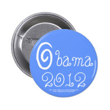 Obama 2012 Victory Swirl Pinback Button