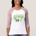 Obama Biden Go Green Womens Shirt Raglan