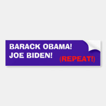 Obama - Biden Repeat Bumper Stickers