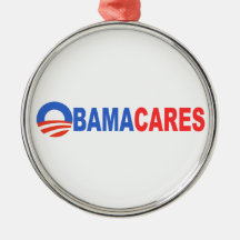 Obama Cares Christmas Ornament