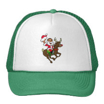 Obama Christmas Reindeer Santa Claus gifts Mesh Hat