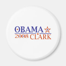 Obama Clark 08 Magnets