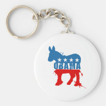 Obama Democrat T-shirt Keychains