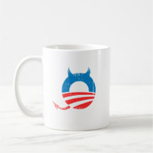 Obama Devil blue Faded.png Coffee Mug