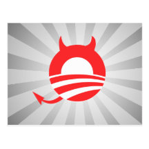 OBAMA DEVIL POST CARD