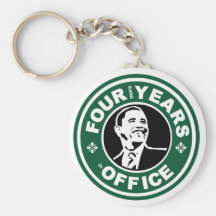 Obama Four More Years starbucks style Keychains