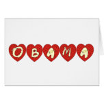 Obama Hearts Design T-shirt Greeting Card