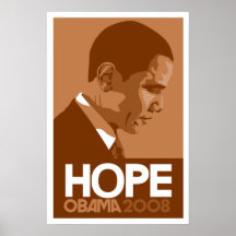 Obama - Hope Brown Poster