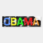 Obama in Colourful Bubbles Bumper Sticker