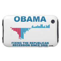 Obama Job Growth Graph iPhone 3 Tough Case