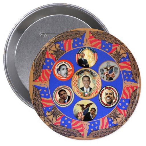 Obama Kaleidoscope 4-Inch Button