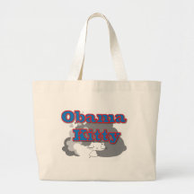 obama kitty canvas bags