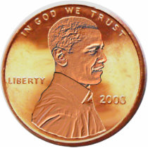 Obama Penny Photo Sculpture