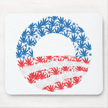 Obama Pot Leaf Symbol Mouse Pads