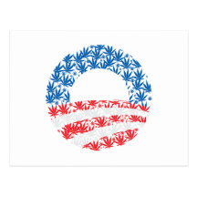 Obama Pot Leaf Symbol Postcards