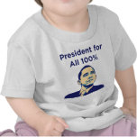 Obama: President for All 100% Tshirts