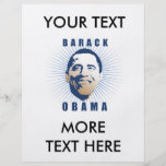 Obama rays blue flyer design